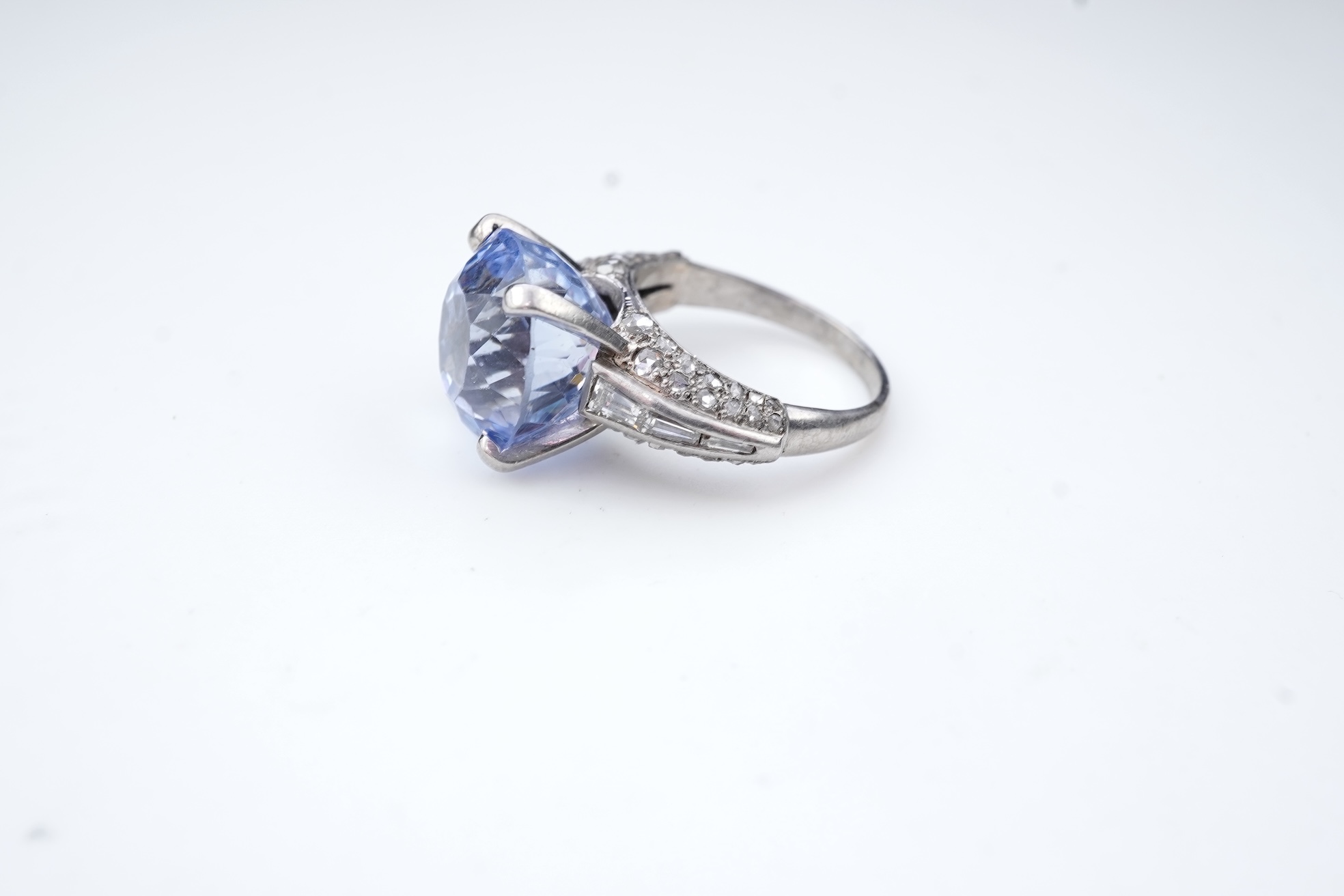 A sapphire and diamond ring